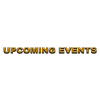upcoming events logo on a black background